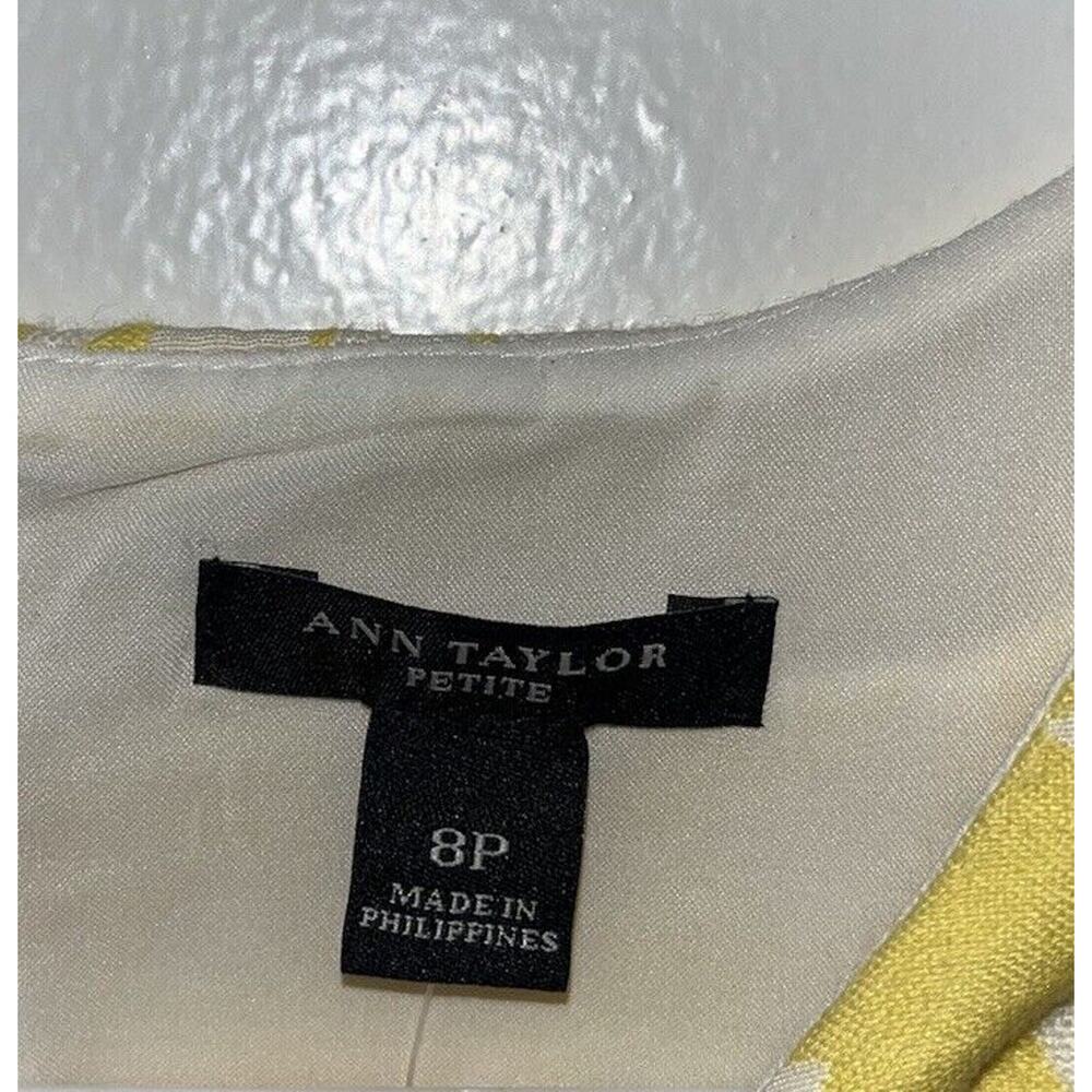 NWT Ann Taylor Petite Size 8P Dress Sleeveless Yellow White Floral Summer Spring - Picture 3 of 7
